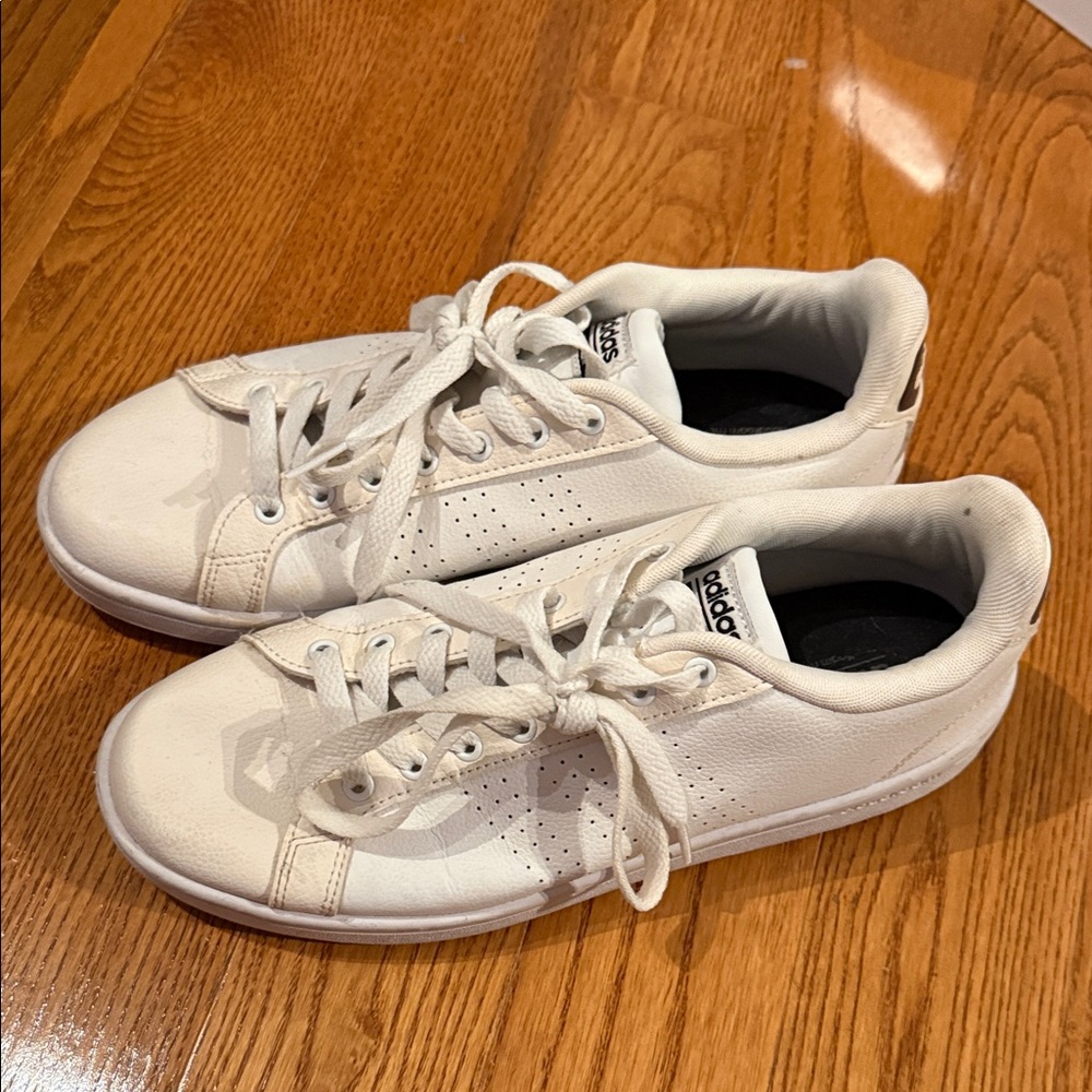 Adidas white Lace-Up Sneakers